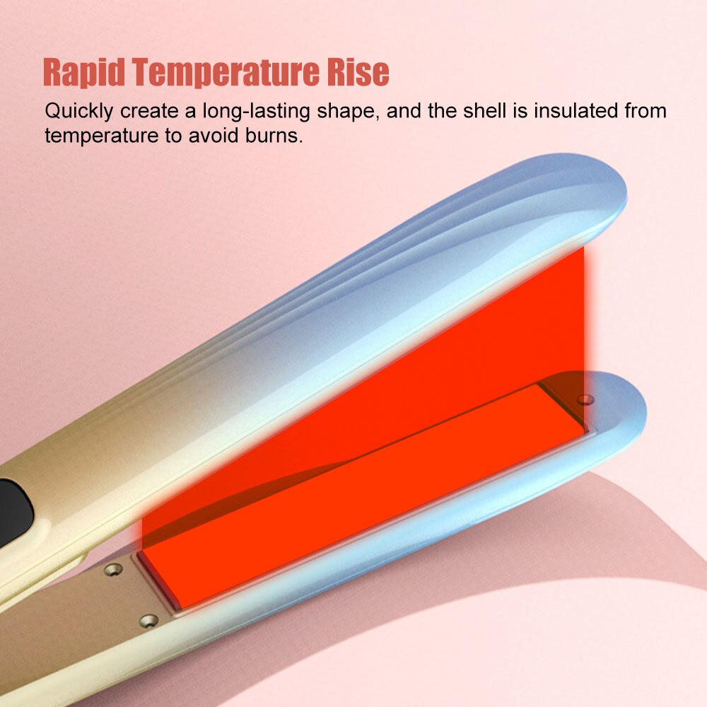 Fer à friser en céramique Tourmaline, plaque chauffante pour cheveux, chauffage rapide, Performance thermique