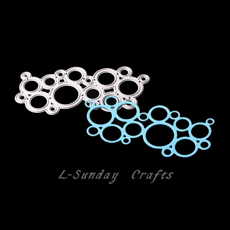 L-Sunday Crafts DIY Bubble Border Cut Die Metal Cutting Dies Stencils Scrapbooking Embossing Card Paper Crafts Decor