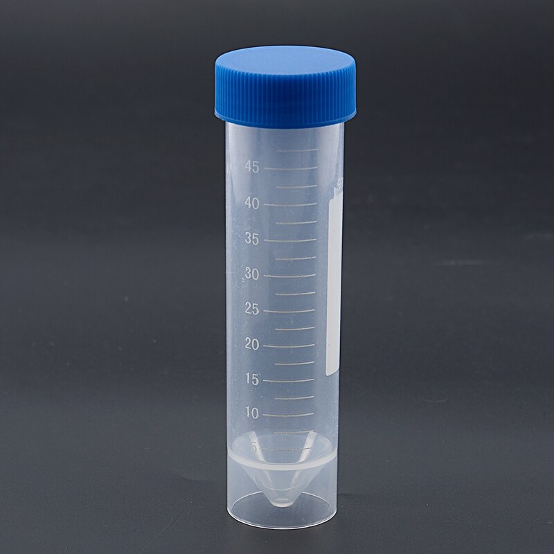 5 Pieces 50ml Plastic Transparent Centrifuge tube with scale Plastic test tube free-standing with Screw Cap