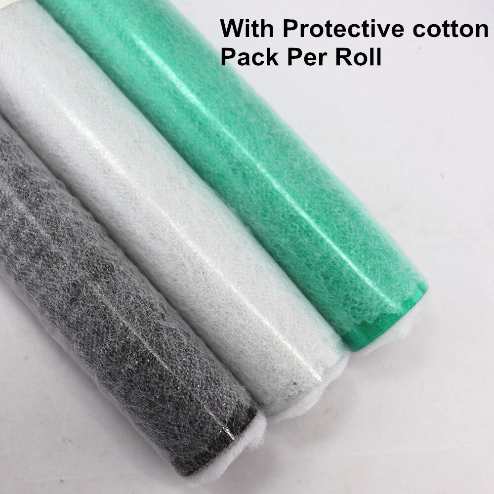 30x120cm rollen transparent Mit funkeln Pulver PVC Gelee Vinyl Stoff Leder Für HandbBages BöGen Hause Dekoration DIY