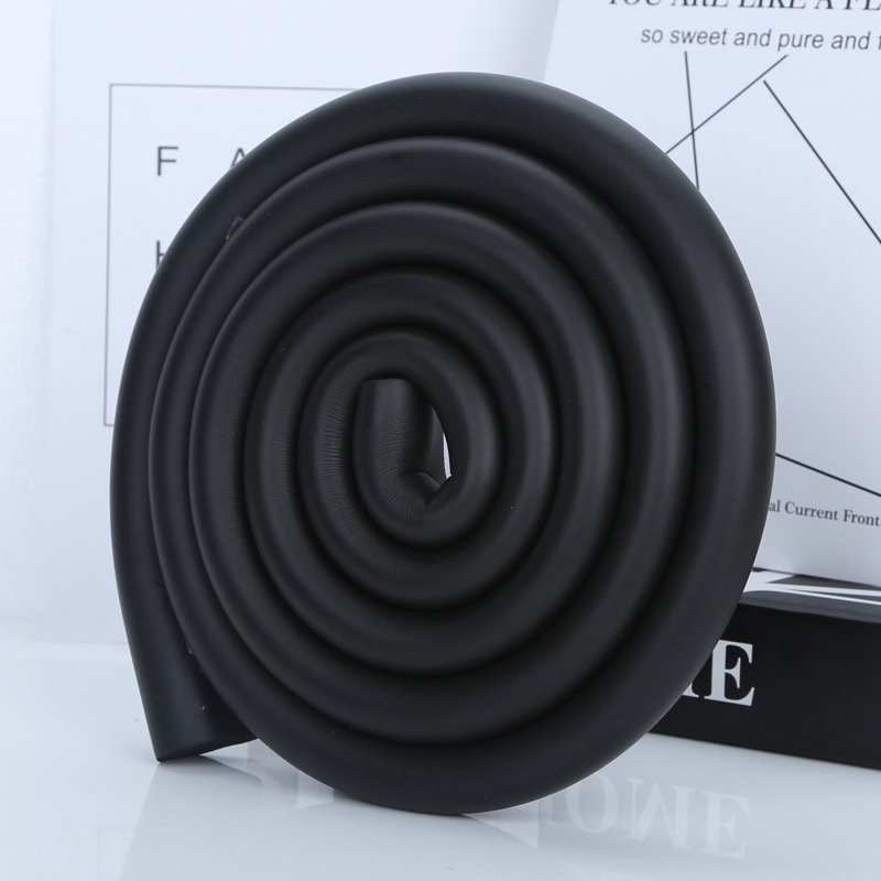 2 Meters Table Desk Edge Guard Strip Extra Thick Furniture Corner Protect Home Anti-collision Strip with Free Double-sided Tape: Black