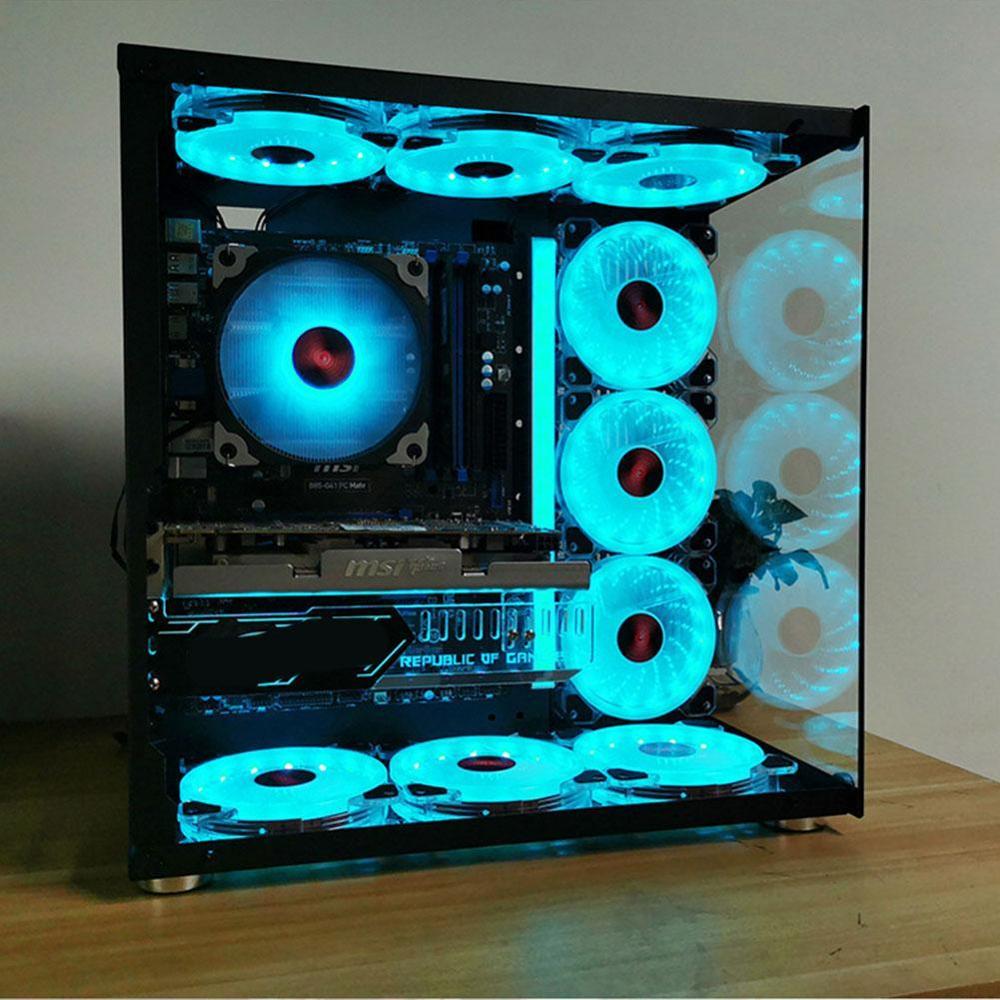 Aigo DR12 Pro Koeler Radiator Pc Case Fan Rgb 120Mm Ventilator Aanpassen Fan Speed Mute Ir Aura Sync Fan cooler Cooling Rgb Computer Fan