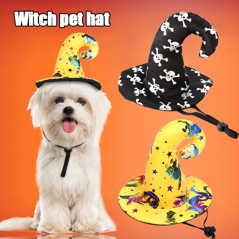 Huisdier Halloween Witch Hat Katten Hoofddeksels Hoofddeksels Hoofdtooi Voor Hond Katten Cosplay Bjstore