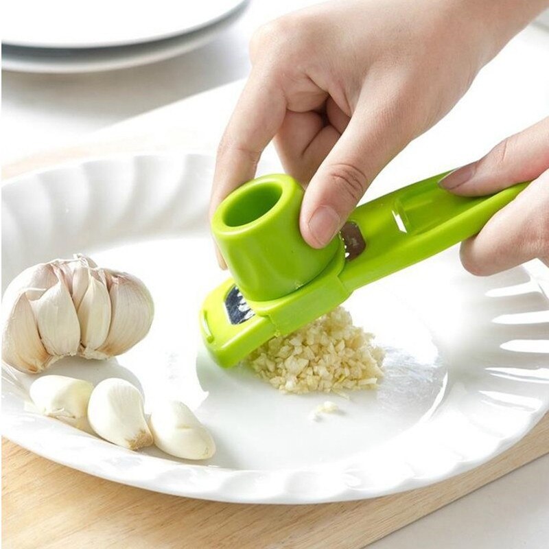 Stainless Steel PP Garlic Presses Microplaner Planer Kitchen Grater Grinder Ginger Cutter Candy Color Plastic Grinding Tool