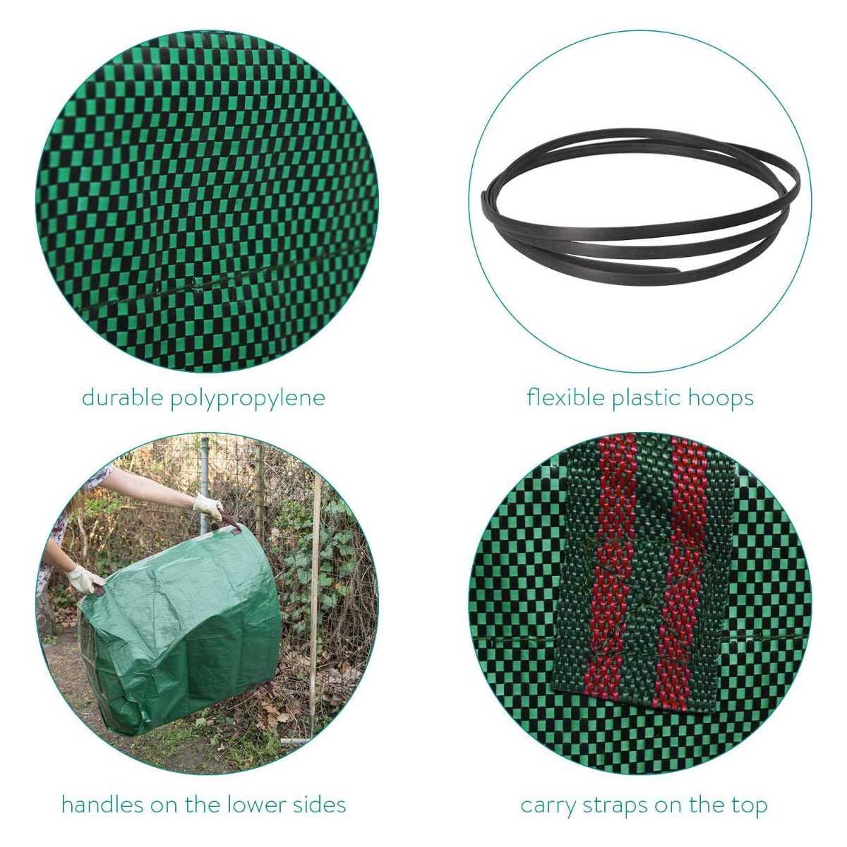 Garden bag Sack Set Leaf bag Garden waste bag Waste 120L closet organizer hanging organizer storage bag Capacity Garden Bag