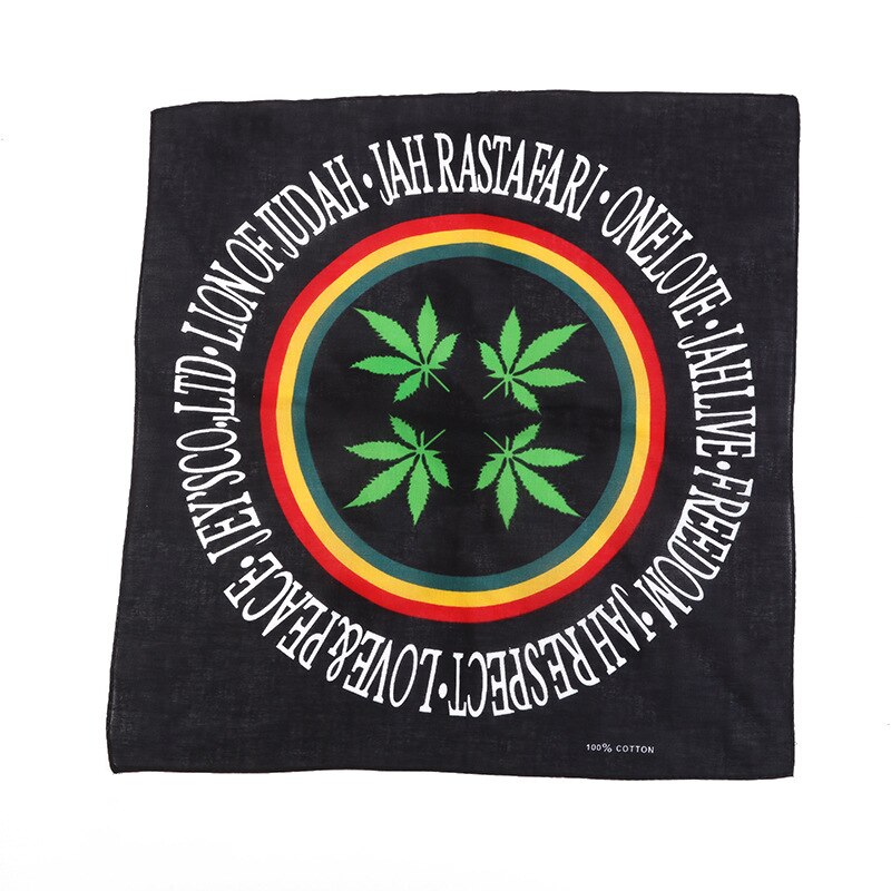 Rasta Style Reggae, foulard carré de poche en coton pour hommes, masque de sport, de cyclisme, bandeau Hip Hop: 3