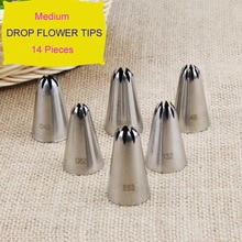 Medium Bloem Tips Rvs Icing Piping Nozzles Cake Decorating Pastry Tip Sets Cupcake Gereedschap Bakvormen