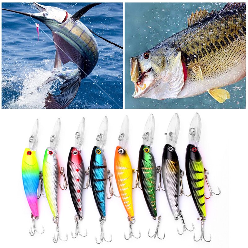 Conjunto de Señuelos de Pesca, cebo duro de pesca, Mini pececillo que flota, cebo oscilante, Crankbait Crazy Wobblers, Señuelos de Pesca biónicos artificiales
