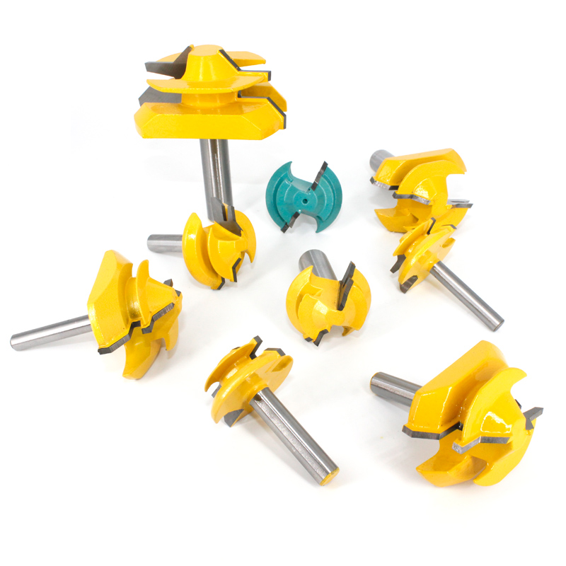 LAVIE 1Pc 1/4" Shank 6.35MM 8MM 45 Degree Lock Miter Router Bit Tenon Milling Cutter Woodworking Tool For Wood Tools MC01 MC