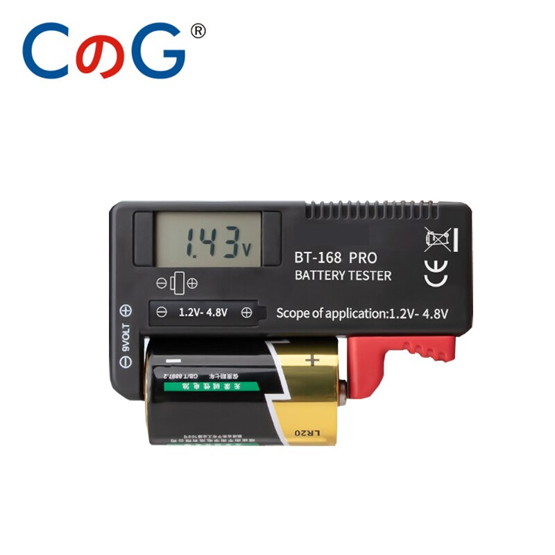 BT-168-Tabla de códigos AA/AAA/C/D/9V/1,5 v, indicador de fuente de alimentación de la batería, probador de voltaje, herramienta de diagnóstico de inspección, universal, 168pro: BT-168 PRO