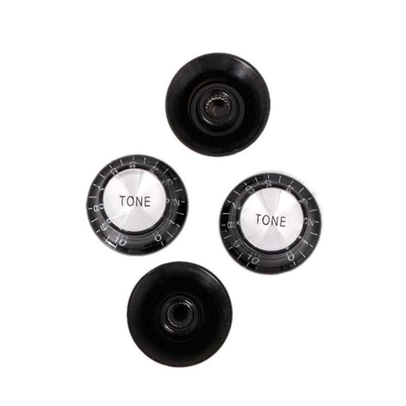Gitar tilbehør kontroll knotter sølv topp hat bell for gibson les paul