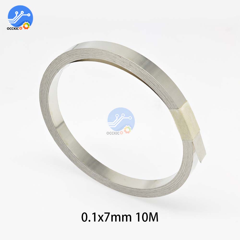 10m 18650 Li-ion Battery Nickel Sheet Plate Steel Belt Strip 0.1mm battery connector spot welding 4/5/7/8/10mm for 18650 Charge