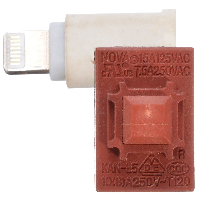 1pc novo KAN-L5 interruptor de alimentação botão 7.5a 250v ac 4 pinos em fora t120 bloqueio especial auto-travamento