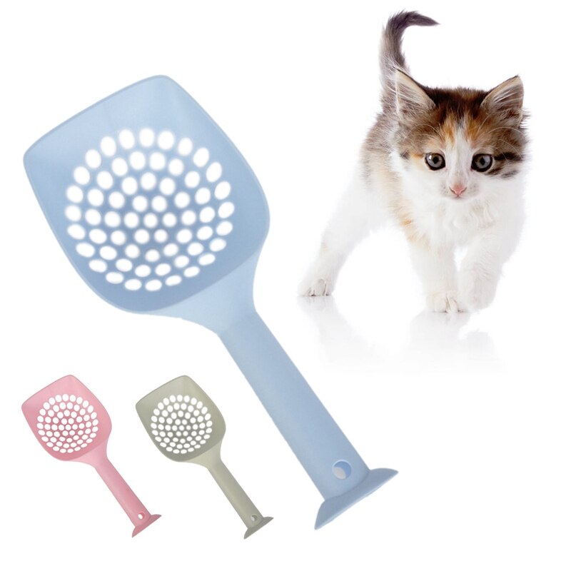 Pala para gatos de Metal y plástico recogedor de caca para pala para arena Herramientas de limpieza: Pink(Plastic)