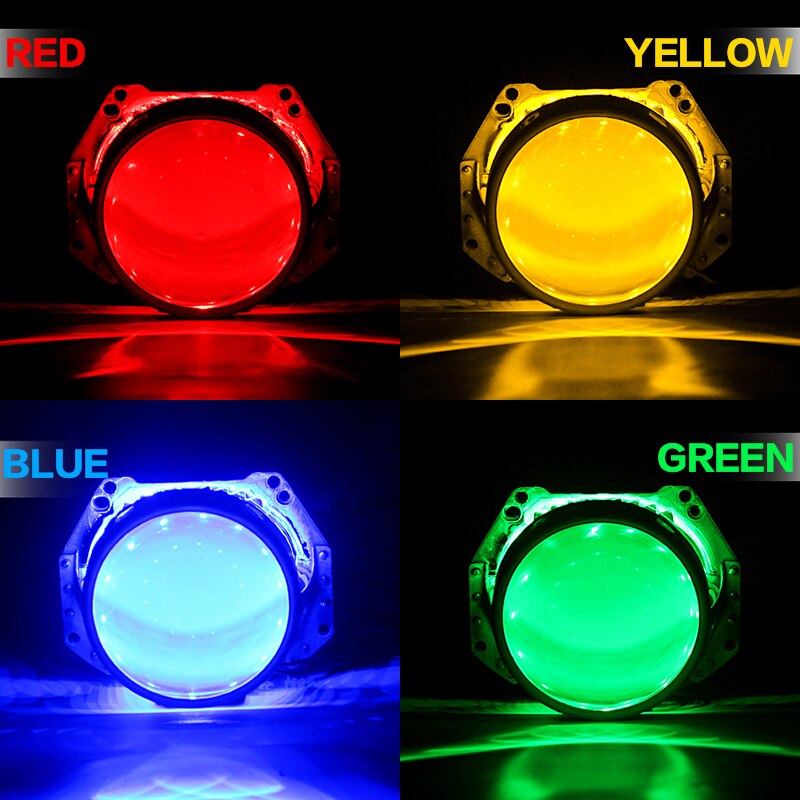 Auto LED Teufel Auge Dämon Bösen Augen DRL LED Bluetooth-kompatibel APP RGB 2,5 Scheinwerfer Motorrad Mini Projektor Objektiv zubehör