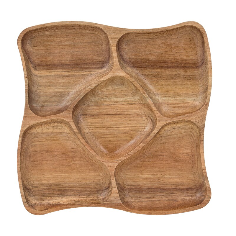 Nordic Stijl Creatieve Houten Board Thuis Snacks/Snoep/Dessert/Fruit Plaat Decoratieve Servies WF9211015: Square Acacia