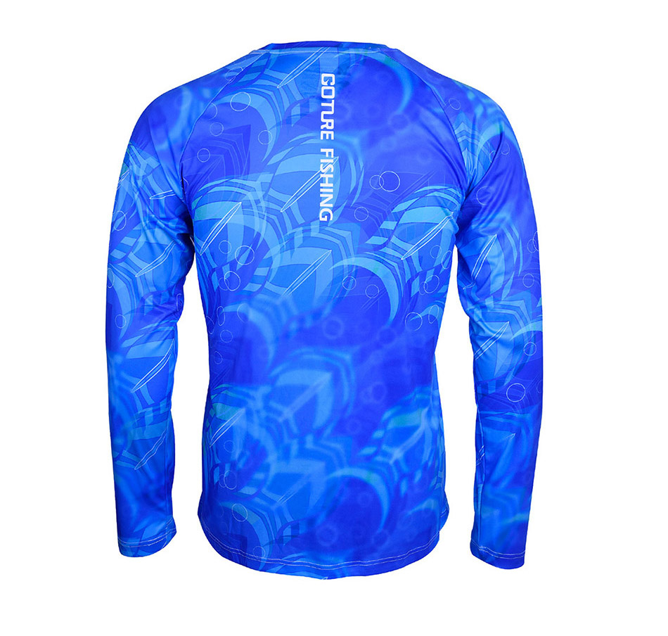 Goture fisketøj langærmet m / l / xl / xxl hurtigtørrende åndbart blødt stof anti-uv t-shirt mand sportstøj til fiskeri
