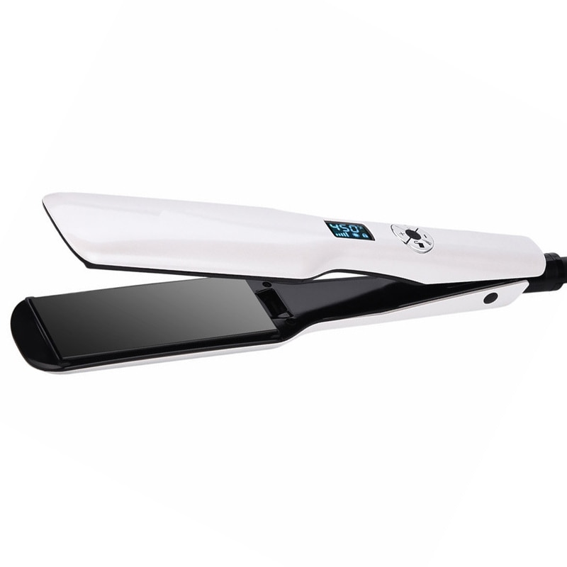 Salon Flat Iron Extra Large Nano Titanium Plate Hair Straightener Instant Heat Up Dual Voltage Flat Irons
