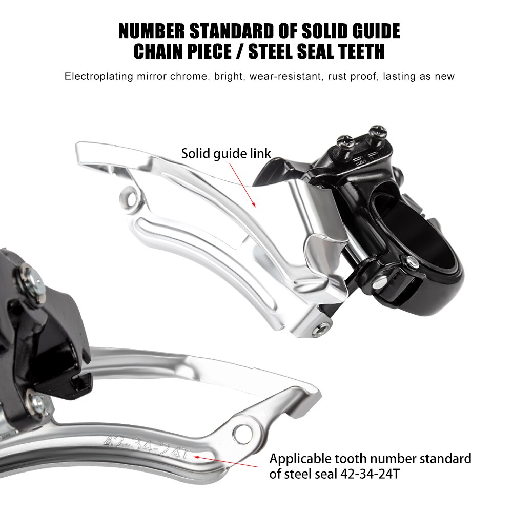 3x7S 3x8S Front derailleur FD M360 21 24 Speed Bike Derailleur Mountain bike On Dual Pull Bicycle Bike Shifter Shift Lever