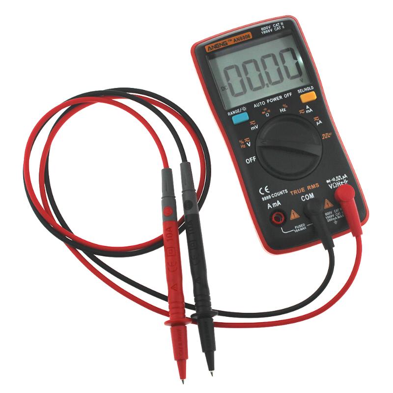 ANENG AN8008 Multimeter 9999 Count Backlight AC / DC Ammeter Transistor Tester Capacitance Tester Automotive Electrical Tester