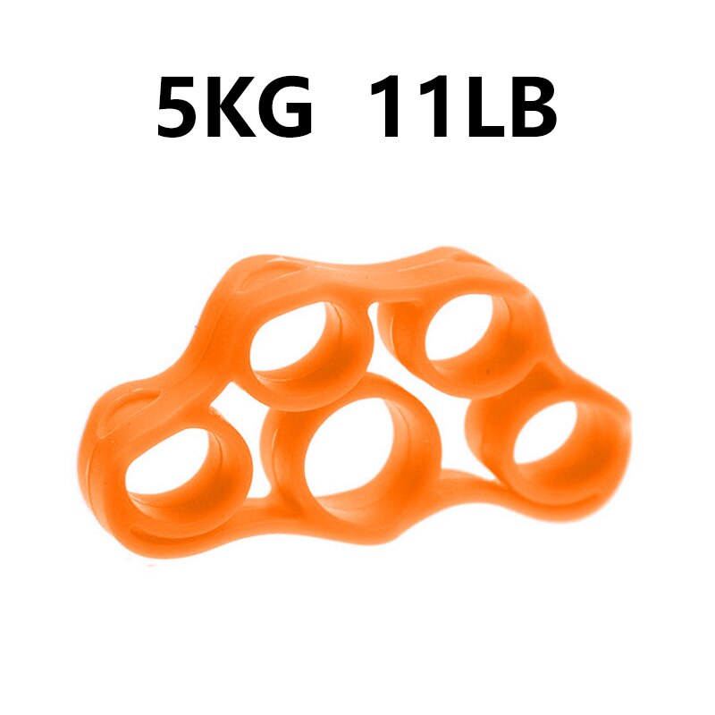 Silicone finger clip strength trainer resistance band hand shake wrist exercise stretching resistance finger trainer exercise fi: orange