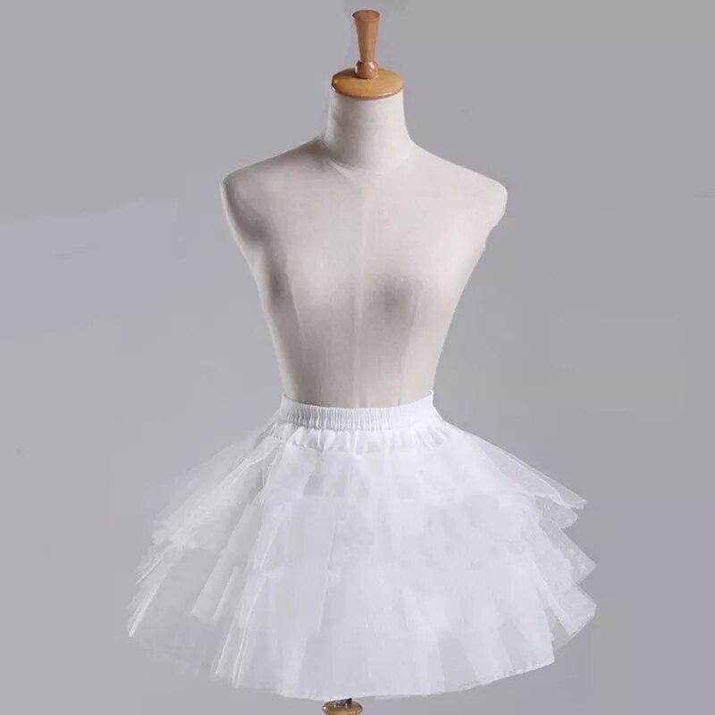 Falda corta sin enagua de aros para niñas, tutú con cintura elástica para Ballet, Cosplay, Lolita, 2023