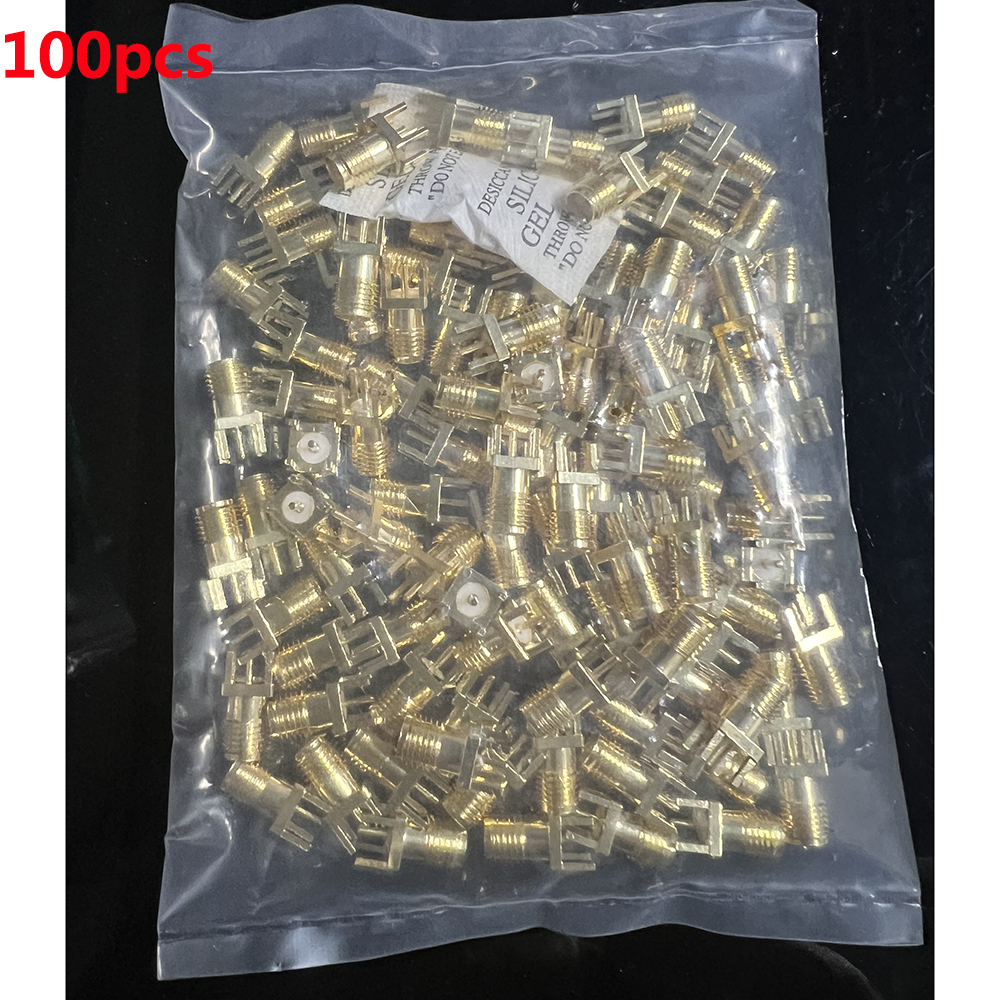 10Pcs SMA Female Jack Adapter Solder Edge PCB Straight Mount RF Copper Connector Plug Socket: army green