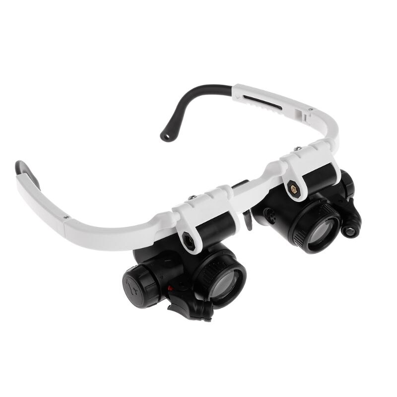 Hoofdband Bril Vergrootglas Vergrootglas Met Led-verlichting 8X 15X 23X Verlicht Vergrootglas Loupe Horloge Reparatie Lamp