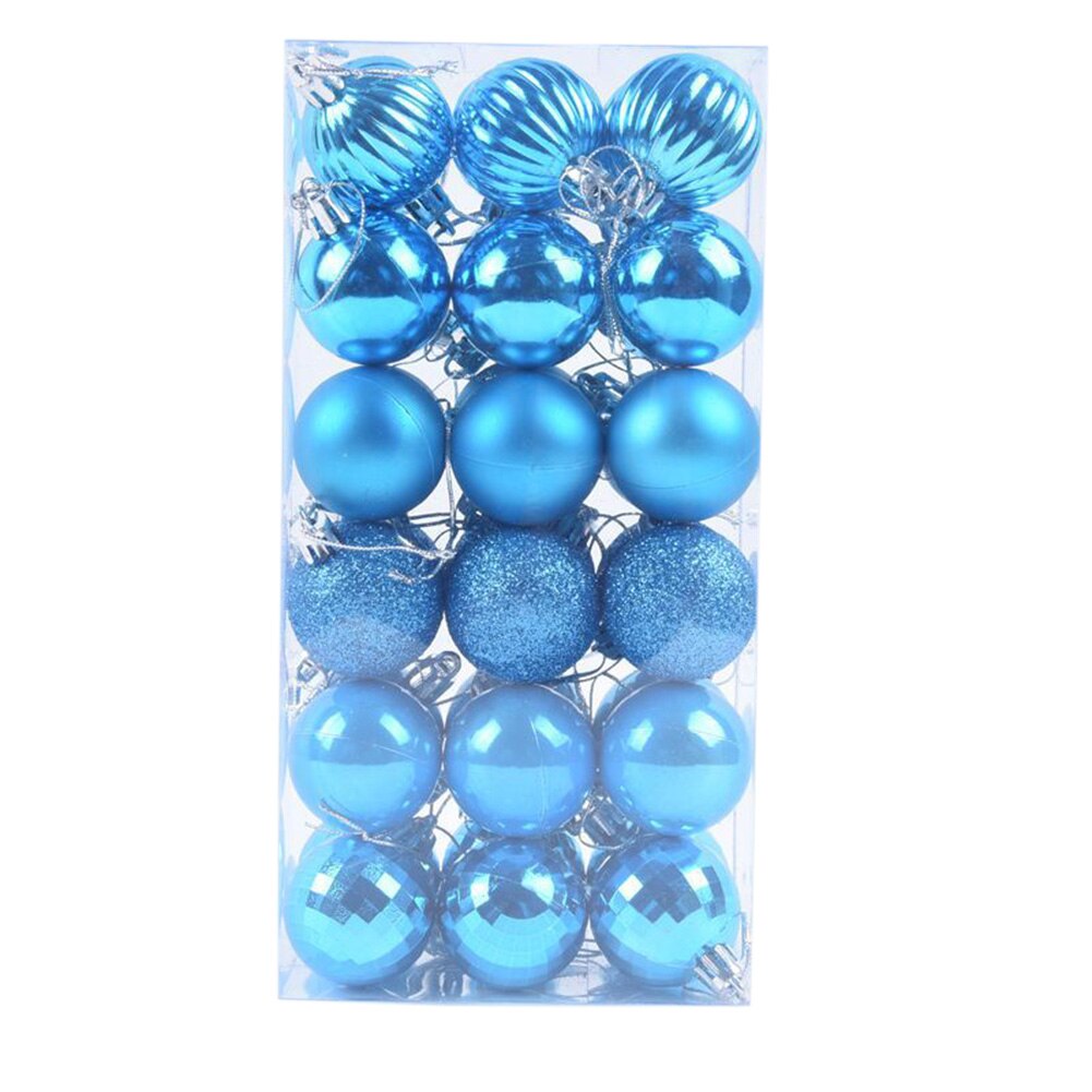 Arbre de noël pendentif boules fête de mariage suspendus ornement nouvel an fournitures fête décoration de la maison fournitures 36 pièces: F