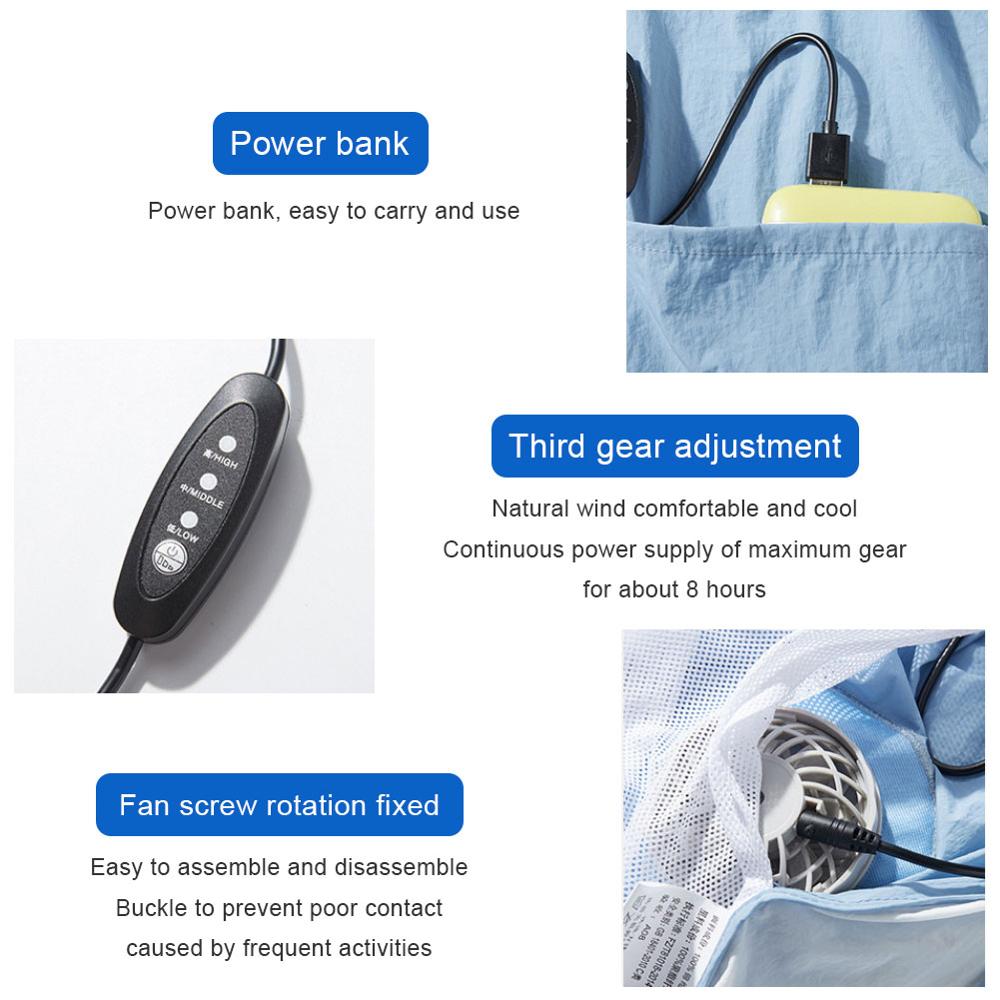 Ventilateur gilet climatisation vêtements mâle Smart ventilateur vêtements refroidissement refroidissement Usb charge vêtements soudage refroidissement vêtements