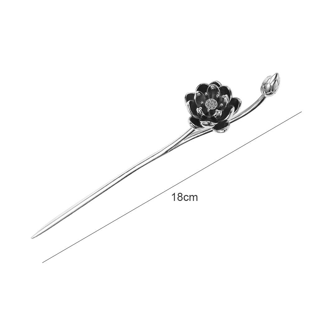 Herramienta de de peinado de loto y flor de perla antigua, horquilla de Metal, palillos para el cabello Hanfu, horquilla de estilo antiguo, tocado de estilo chino