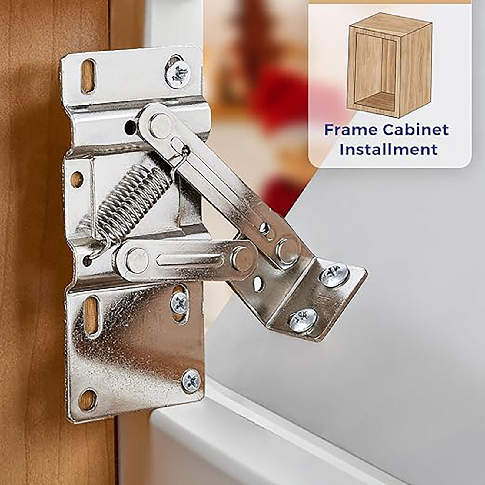 Charnières à ressort à fermeture automatique, rabattable vers le bas pour armoire de cuisine, portes pliantes, raccords de meubles, armoire à chaussures, 45, 2 pièces