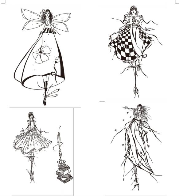 Mooie Meisjes Transparant Clear Siliconen Stempel/Zegel Voor Diy Scrapbooking/Fotoalbum Decoratieve Duidelijke Stempel A0395