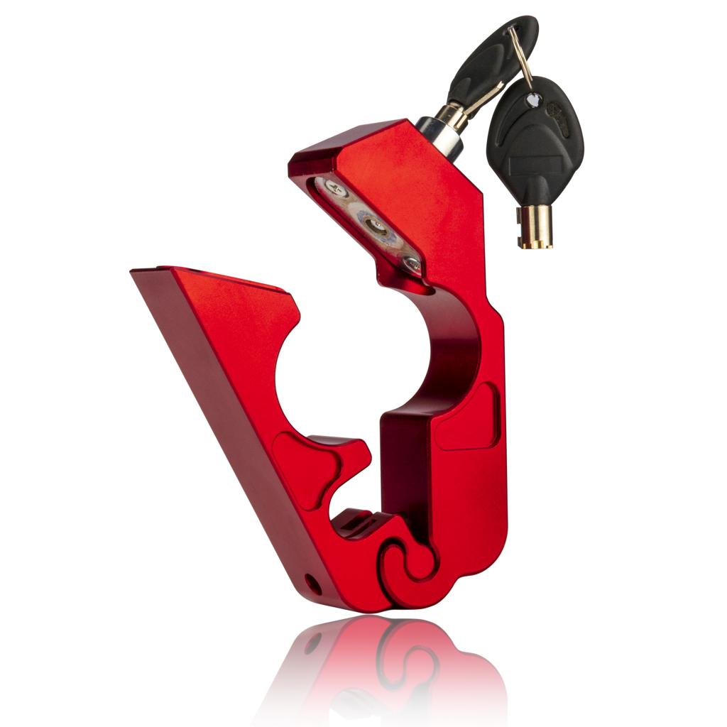 Red Universal Motorbike Brake Lock Anti Theft Handlebar Throttle Grip Lock