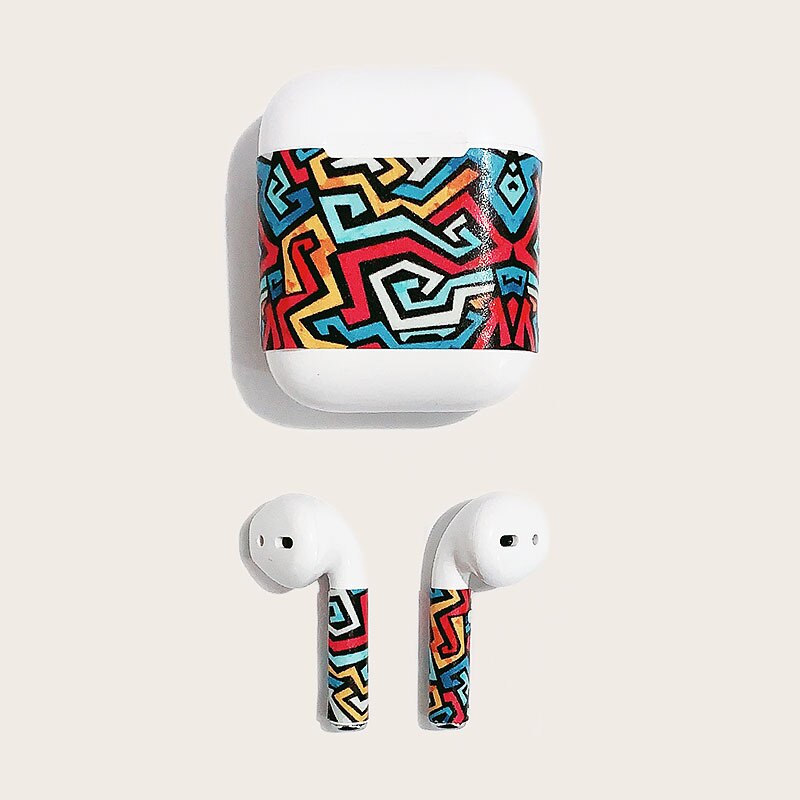 Applicable airpods Apple Bluetooth wireless headset stickers headset box cool watercolor dust protection film