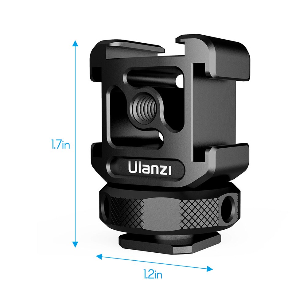 Ulanzi Aluminium Triple Koude Schoen Mount Adapter Met 3 Koude Schoen Voor Camera Extension Microfoon Led Light Magic Arm Mount