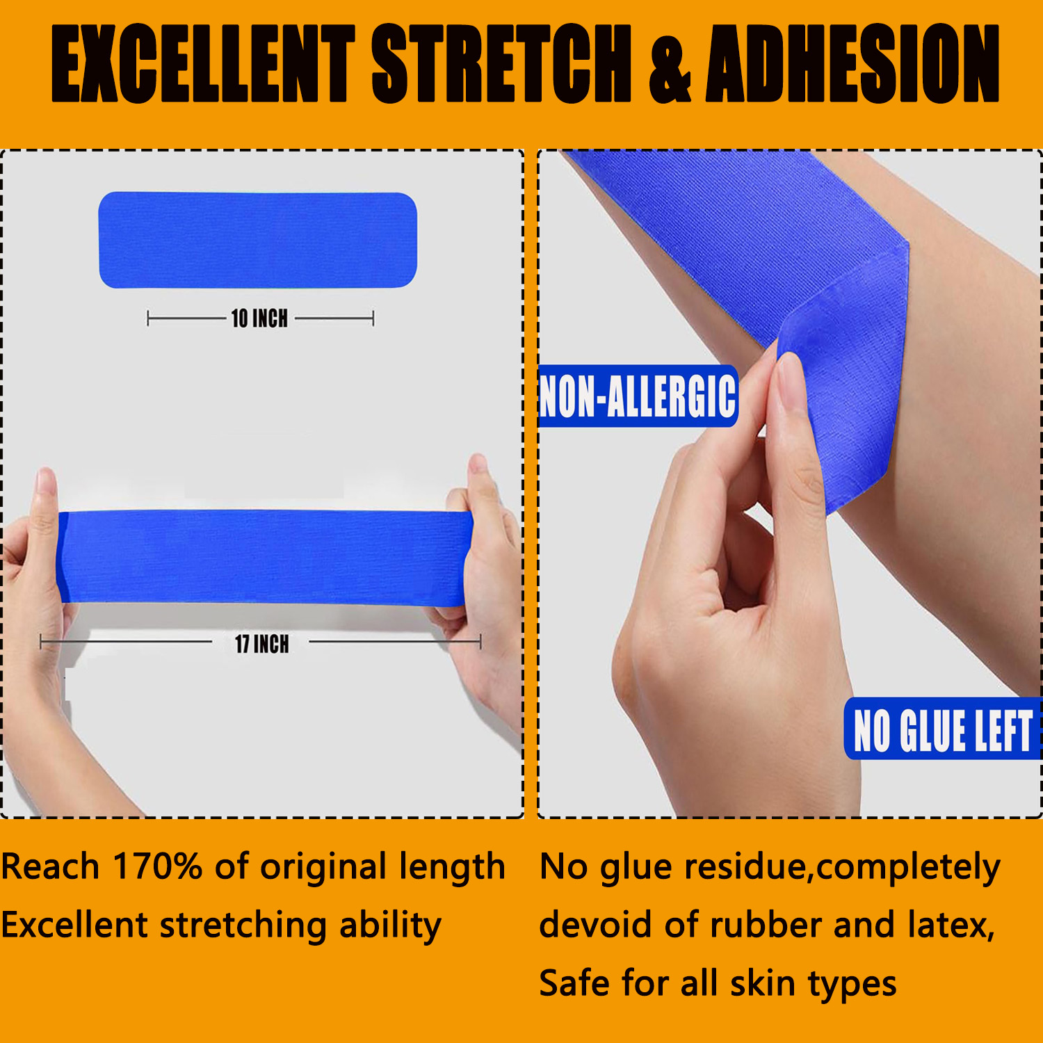 20 stks Kinesiologie Tape Voorgesneden Mix Set Elastische Atletische Sport Tape Waterdicht Ademend Latex Gratis Tape voor Enkel Polsen Knieën