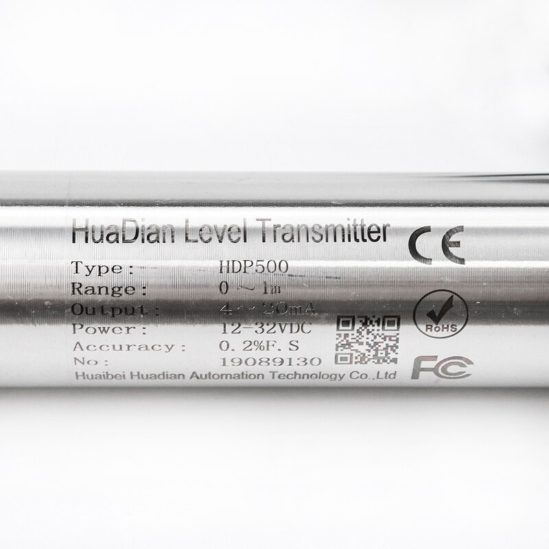Stainless Steel Level Sensor Probe Hydrostatic Level Transmitter 4-20ma 0-10v Output With 10m cable