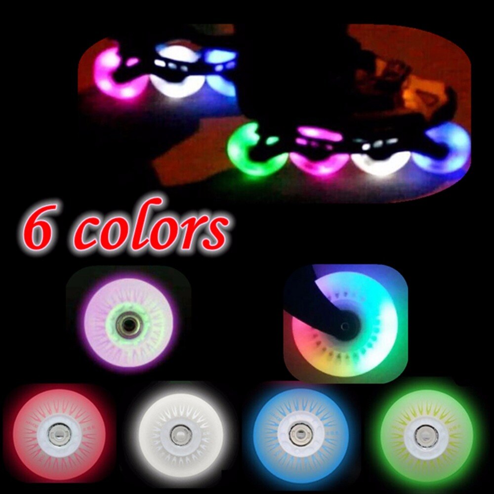 8 teile/los 90A 72mm 76mm 80mm 90mm 100mm 110mm Blinkende Rolle Räder PU LED Blitz inline skaten Slalom rollschuhen Rad