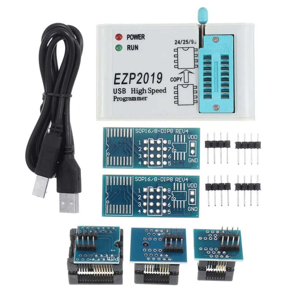 EZP2019 High Speed SPI FLASH Programmer 24/25/93 bios 25T80 Burning Offline Copy Programming - Type 3: with 5 base