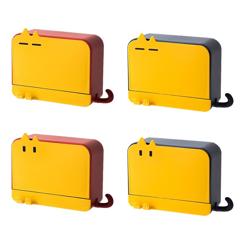 Jabonera de doble capa montada en la pared, escurridor de jabón con tapa abatible, Ahorrador de jabón autodrenaje para baño, N1HF