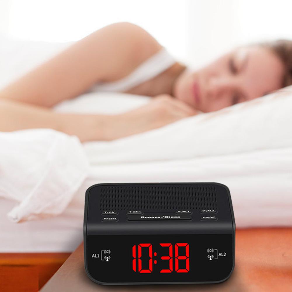 Fantastische Led Fm Radio Digitale Wekker Met Sleep Timer Snooze Fuction Compacte Digitale Modern Eu Plug Digitale Cd