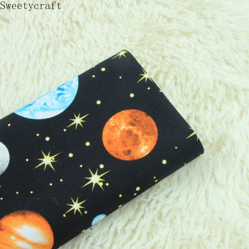 110 x 45cm dikke katoenen linnen stof per meter sterrenhemel print tela algodon handgemaakt naaien patchwork materiaal accessoires doek