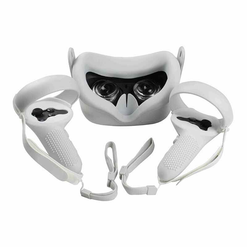 Protective Eye Face Mask Cover for Oculus Quest 2 VR Press Controller with Handle Grip for Oculus Quest2