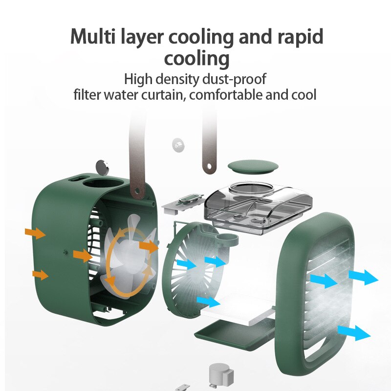 Cooling USB Mini Lefeng Rotating Water Cooling Fan Desktop Humidification Cooling Fan Office Desk Portable Air Conditioning Fan