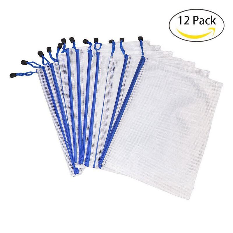 A4 Plastic File Document Folders Bags with Zipper