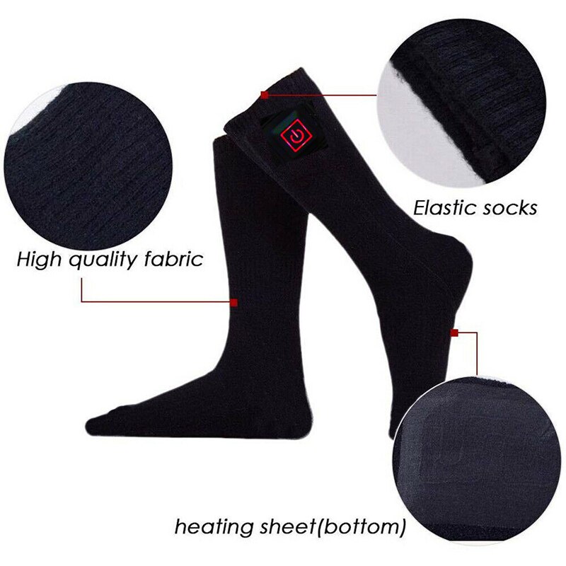 Calcetines calentadores con batería recargable, calcetines ajustables con calefacción eléctrica para mujer, hombre, invierno, exterior, esquí, deporte de ciclismo, mantener el calor