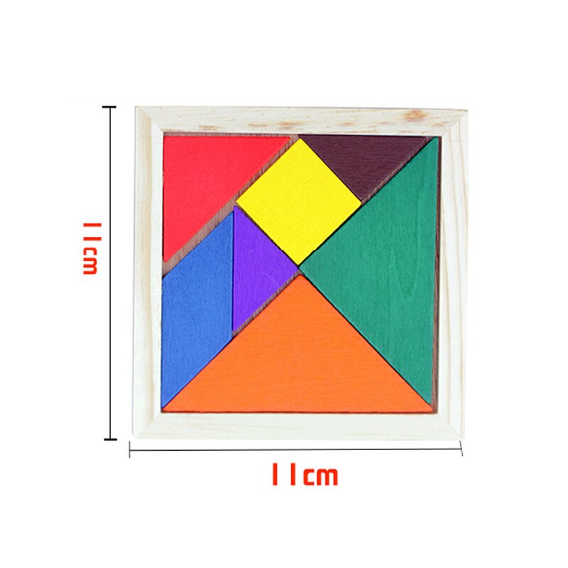 Kinderen Mentale Ontwikkeling Tangram Houten Puzzel Educatief Speelgoed 3d Puzzel Gadget Voor Kids Kinderen