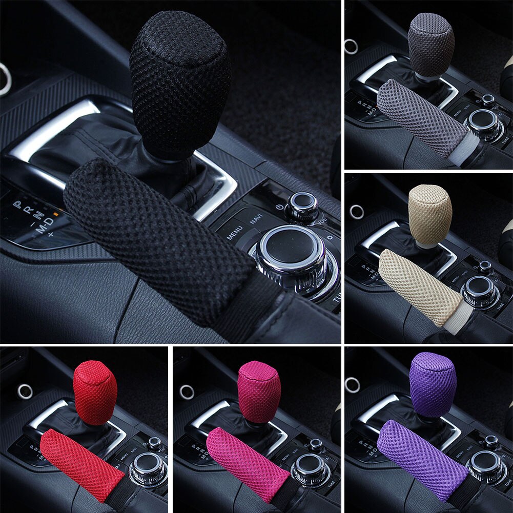 Universal Hand Brake Gear Shift Knob Steering Wheel Case Cover Sleeve Protector