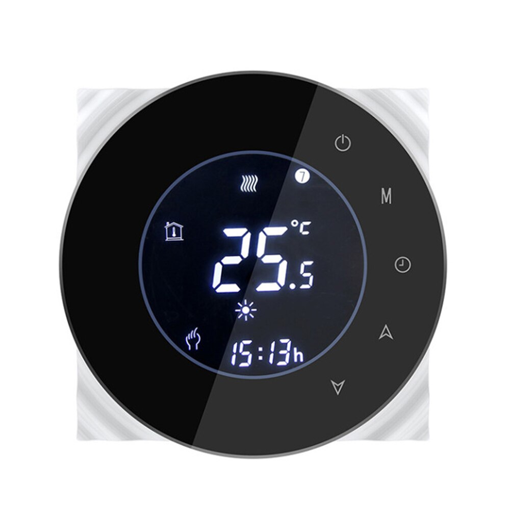 Wifi Lcd Display Smart Thermostat Wifi Six-Cycle Programmable Smart Thermostat Tuya Home Voice Control Temperature With Alexa: black